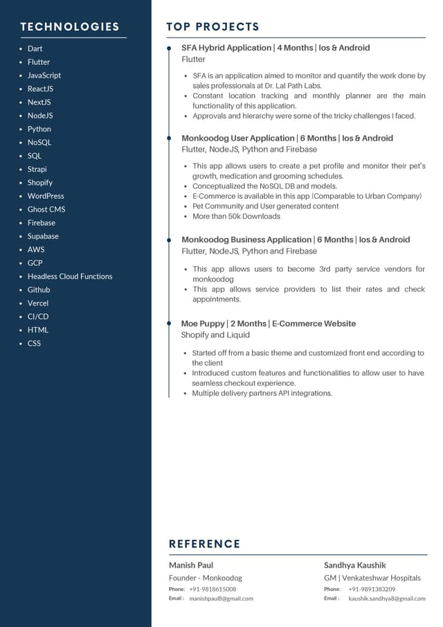 Abhishek Singh Sr. Full Stack Developer Resume